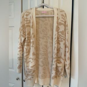 Pink Lilly Animal Print Cardigan